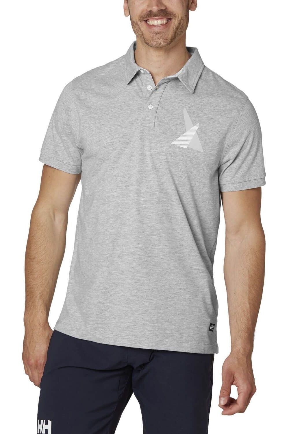Tricou cu guler pentru barbati, Helly Hansen Fjord Polo, Gri