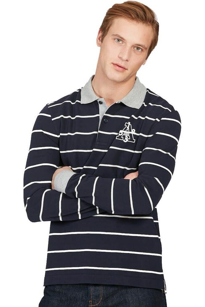 Tricou cu guler pentru barbati, Aigle Vauplane-t, Bluemarin