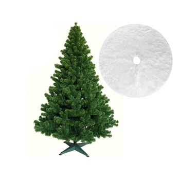 Brad artificial de Craciun, Verde Natural Austria 220 cm cu suport Si Covor rotund din blana artificiala, diametru 122 cm, alb Brad artificial de Craciun, Verde Natural Austria 220 cm cu suport Si Covor rotund din blana artificiala, diametru 122 cm, alb