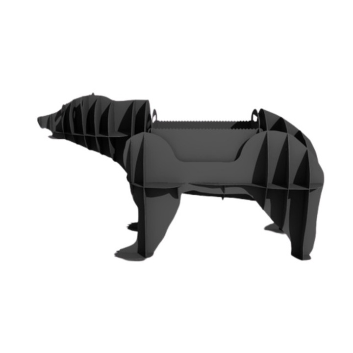 Барбекю 3D Niko Мечка, Черен, XL