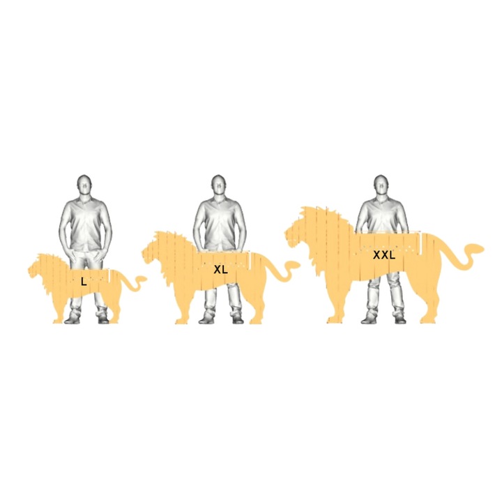 Барбекю 3D Niko Лъв, Черен, XL