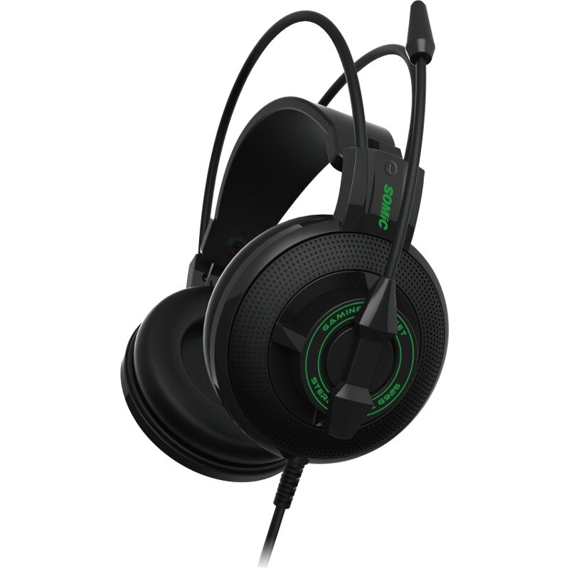 Casti gaming on-ear Somic G925, Black/Green
