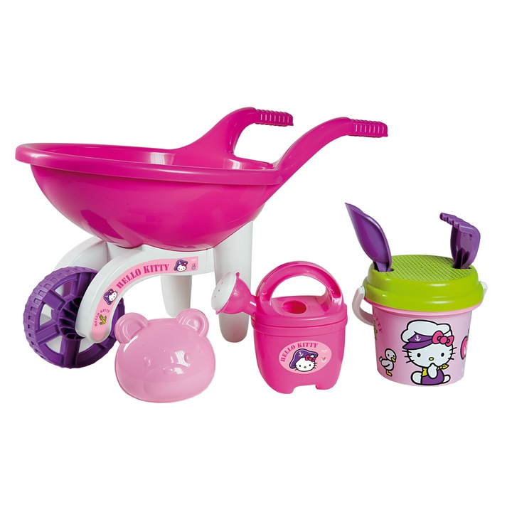 Roaba Androni, Hello Kitty, cu galetusa 13cm si jucarii pentru nisip