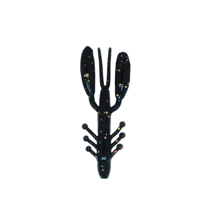 Set 8 buc creatura rac Damiki Air Craw 7.6cm, 5.5gr, culoarea 014 (Black Mix Flake)