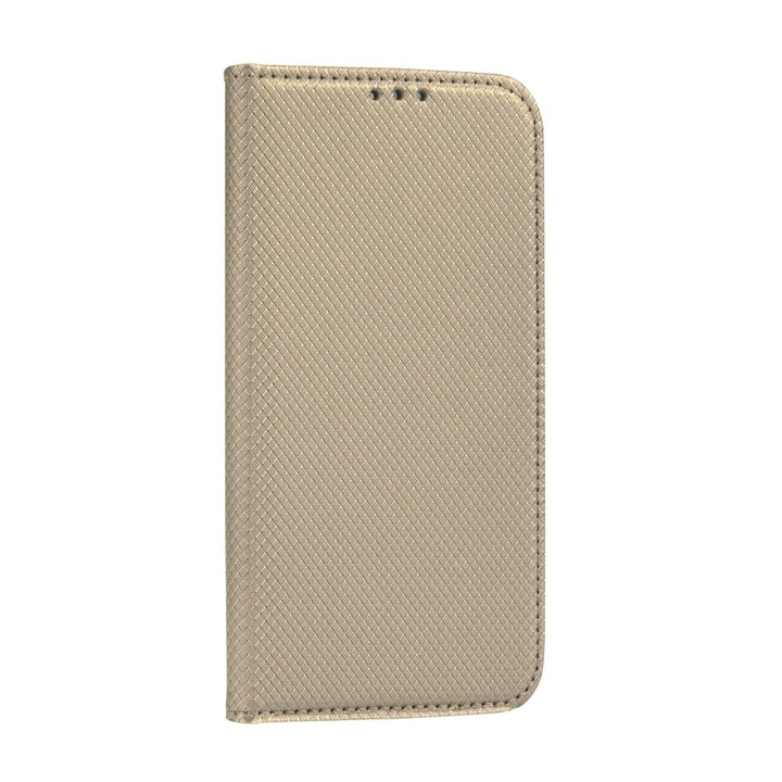 Предпазен калъф Smart Case Book за Samsung Galaxy A12, Златист/Сив