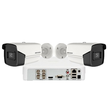 Sistem supraveghere video Hikvision 2 camere 5MP(2K+) Zoom Motorizat, IR 40M Sistem supraveghere video Hikvision 2 camere 5MP(2K+) Zoom Motorizat, IR 40M