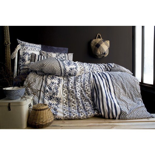 Lenjerie de pat pentru 2 persoane Brezza, bumbac 100%, Multicolor