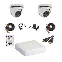 kit supraveghere video hikvision 720p cu 2 camere tip dome si accesorii complete incluse imagen 4_0_
0