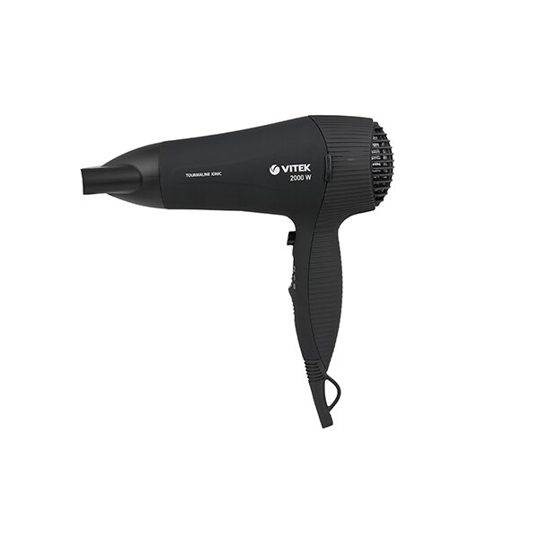 Uscator de par VITEK VT-2534, 2000 W, numarul de viteze 2, regulatorul vitezei fluxului de aer, regimul de aer rece, ionizare, concentrator, Negru