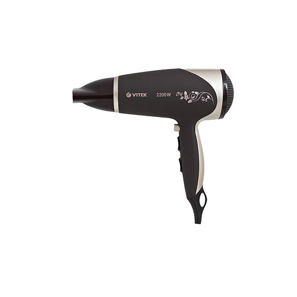 Uscator de par VITEK VT-2327, 2200 W, numarul de viteze 2, 3 regimuri, regulatorul vitezei fluxului de aer, regimul de aer rece, filtru detasabil, protectie impotriva supraincalzirii, concentrator, difuzor, Maro