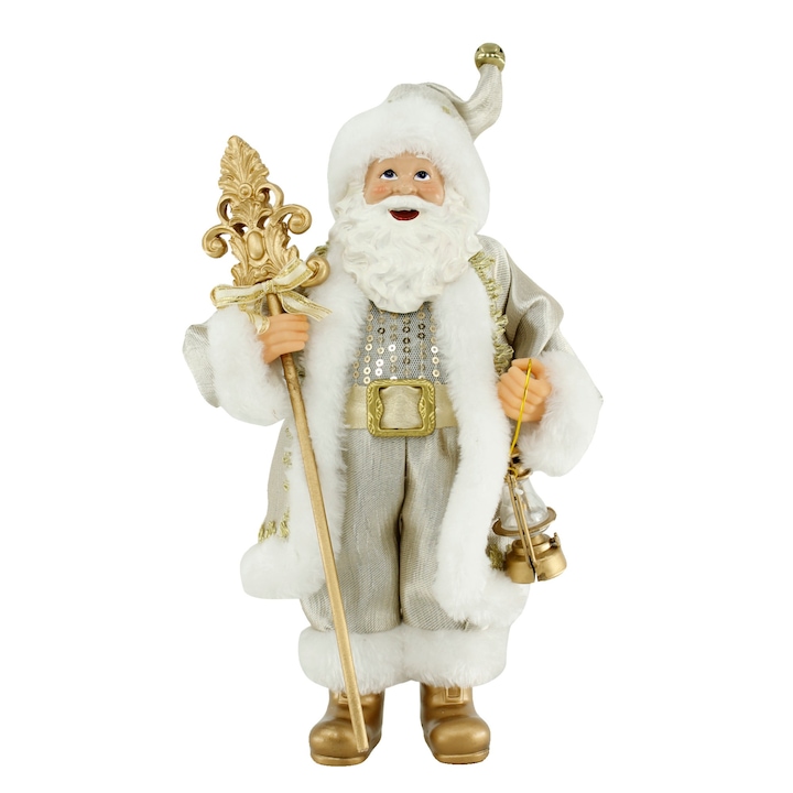 Фигурка Дядо Коледа злато и сребро височина 28,5 см