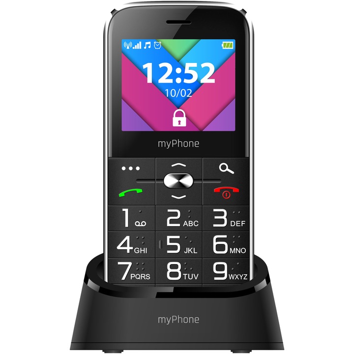 MyPhone Halo C Klasszikus mobiltelefon, Dual SIM, Fekete