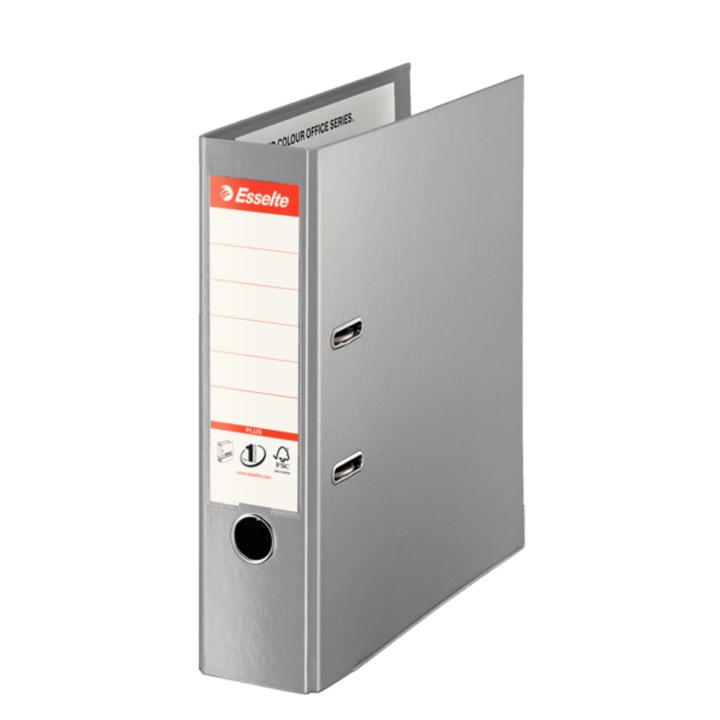 Класьор за книги Esselte No.1 Power Jumbo Plus VIVIDA, PP, A4, 8 см, сива