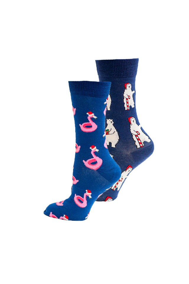 Sosete barbati Craciun, Albastru/Bleumarin, 39-41