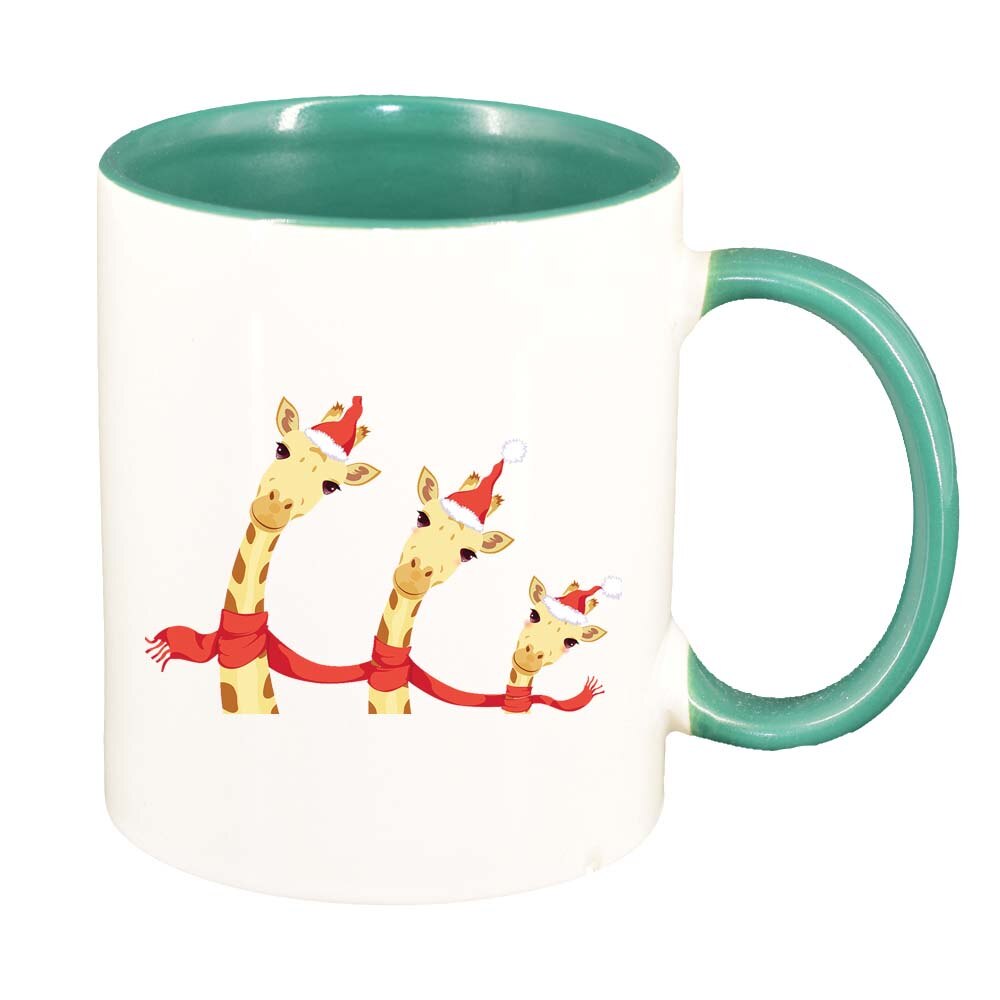 Cana Craciun Fericit / Merry Christmas, interior verde, 330ml, D1541