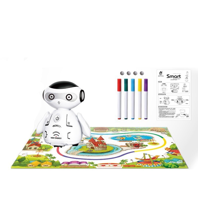 Robot inductiv inteligent, urmareste linia, schimba culoarea, RayaLand