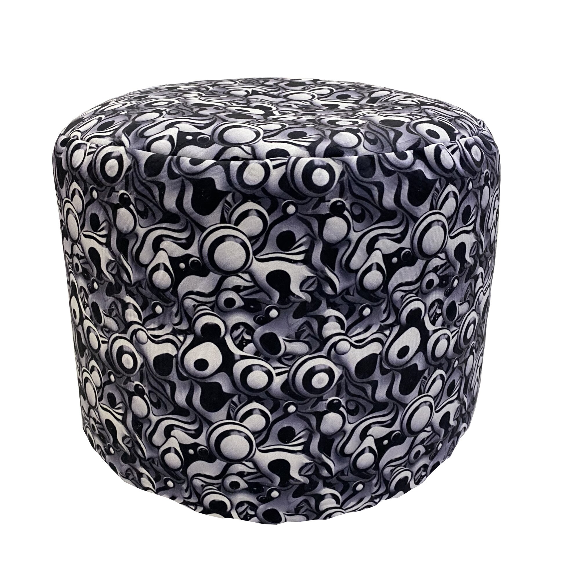 Taburet Dekoratex, plus imprimat, 35 x 45 cm, cu motive 3D Black and White