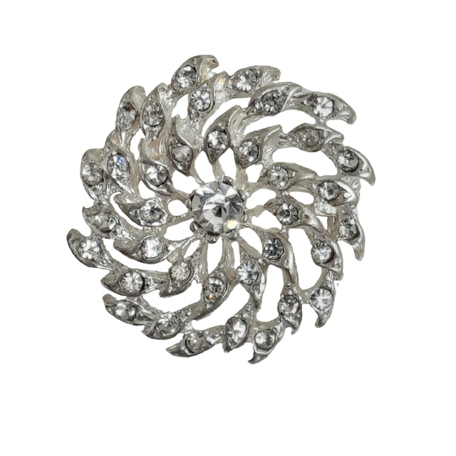 Brosa dama, argintie, 2.9 cm lungime