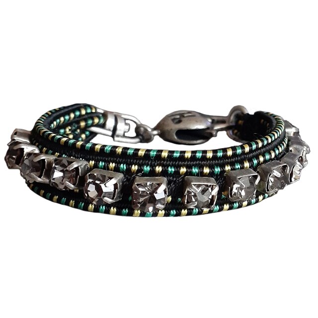 Bratara cu strasuri Harajuku Lovers, multicolor, 19 cm lungime