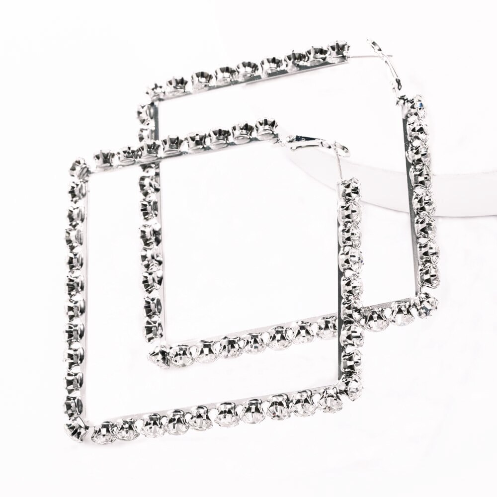 Cercei d-shaped argintiu