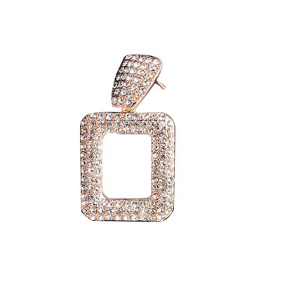 Cercei square golden hoops