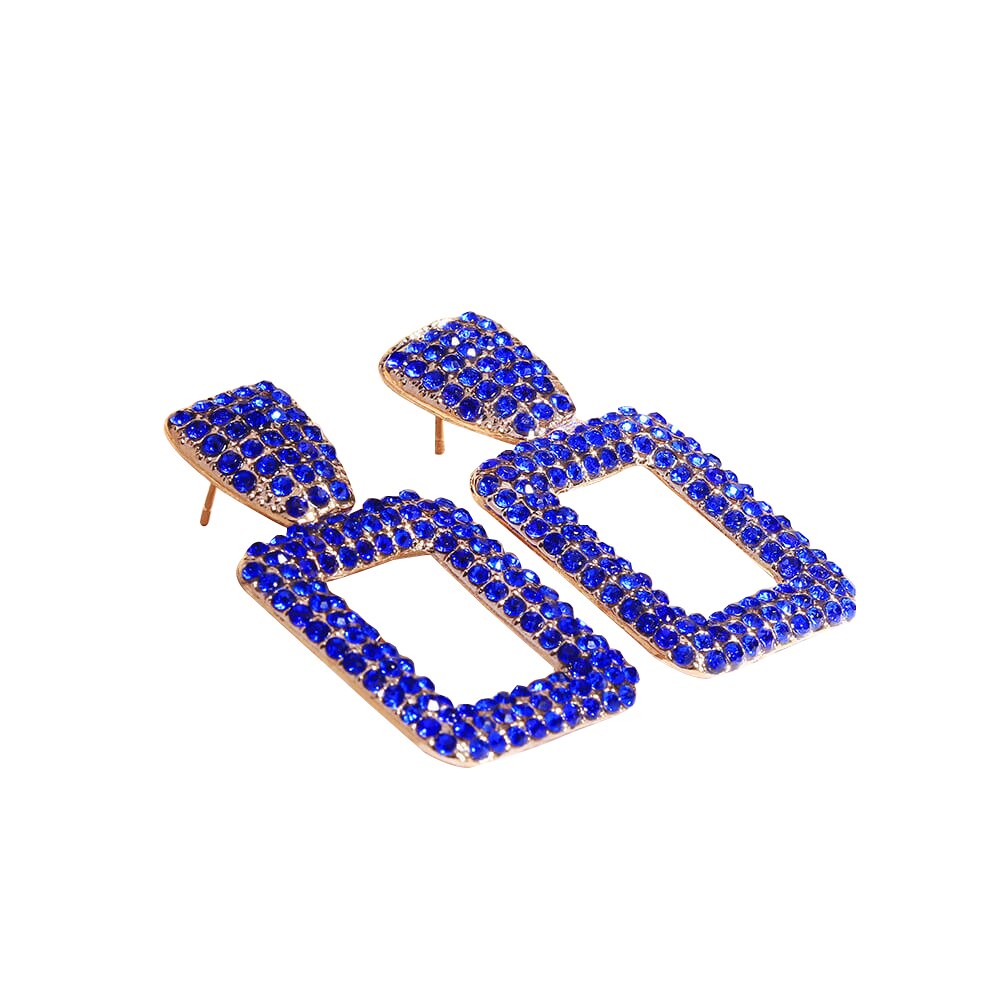 Cercei square blue hoops