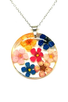 colier din argint cu flori naturale de cununita multicolore 26 cm curcubeu imagen 27_0_
0