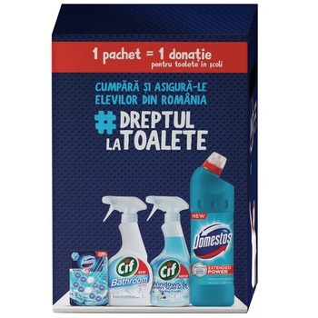 Pachet curatenie baie Cif si Domestos Pachet curatenie baie Cif si Domestos