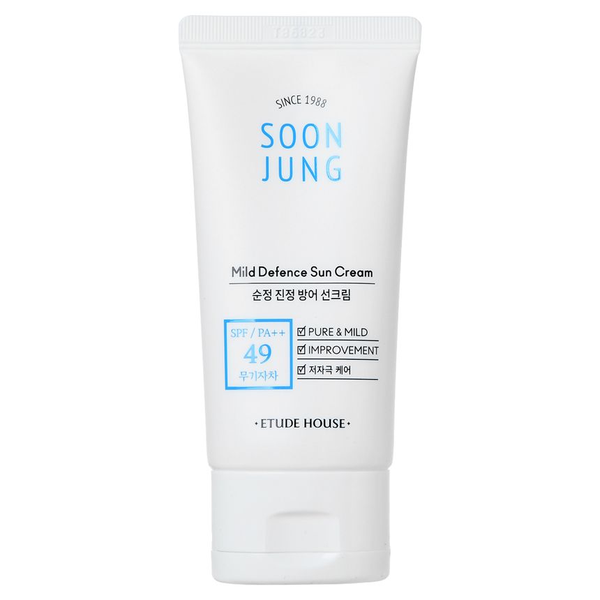 Crema de fata cu protectie solara SPF 49 PA++ , Soon Jung Mild Defence Sun Cream SPF49 PA++ 50ml
