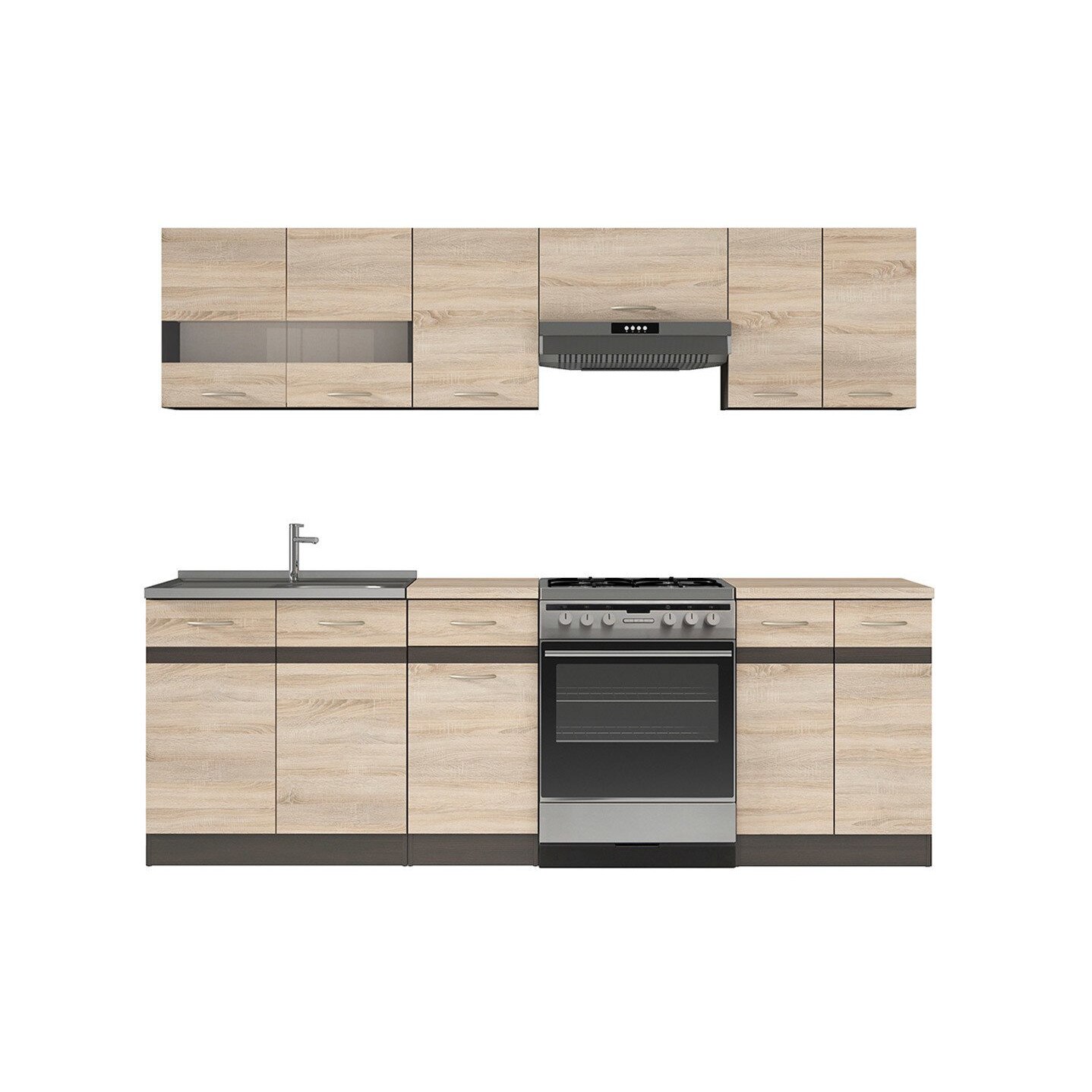 Bucatarie Silvia, CB, 240 cm , Sonoma