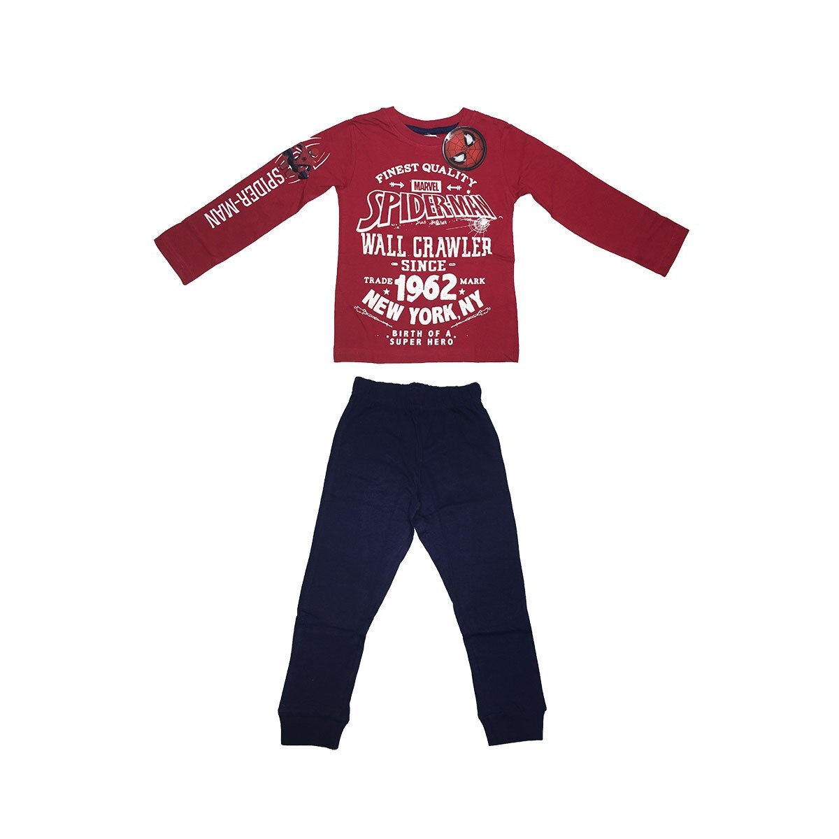 Pijama baieti, Spiderman, bluza si pantaloni, rosie