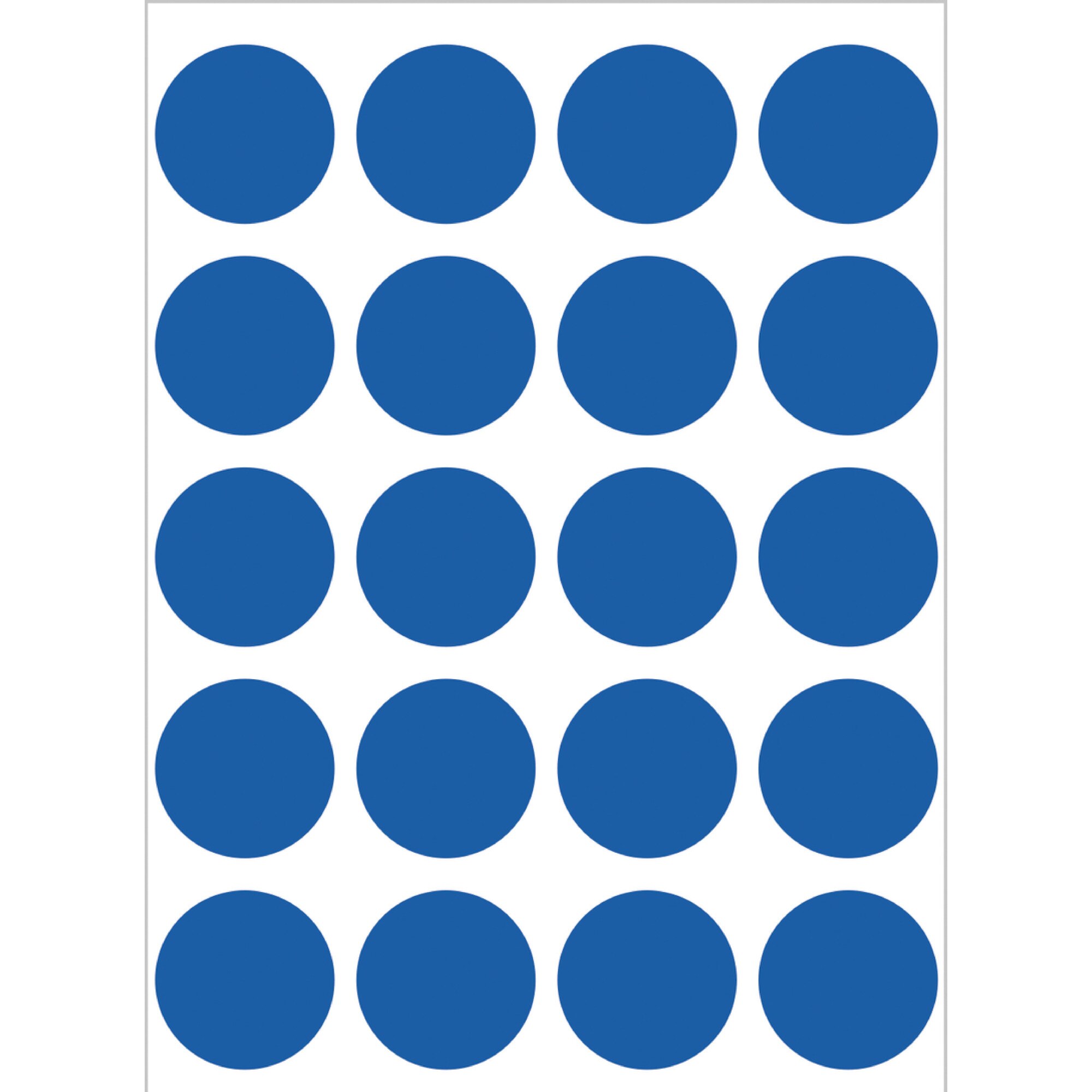 Set etichete, buline, albastru, ø 19, 100 buc, H1883