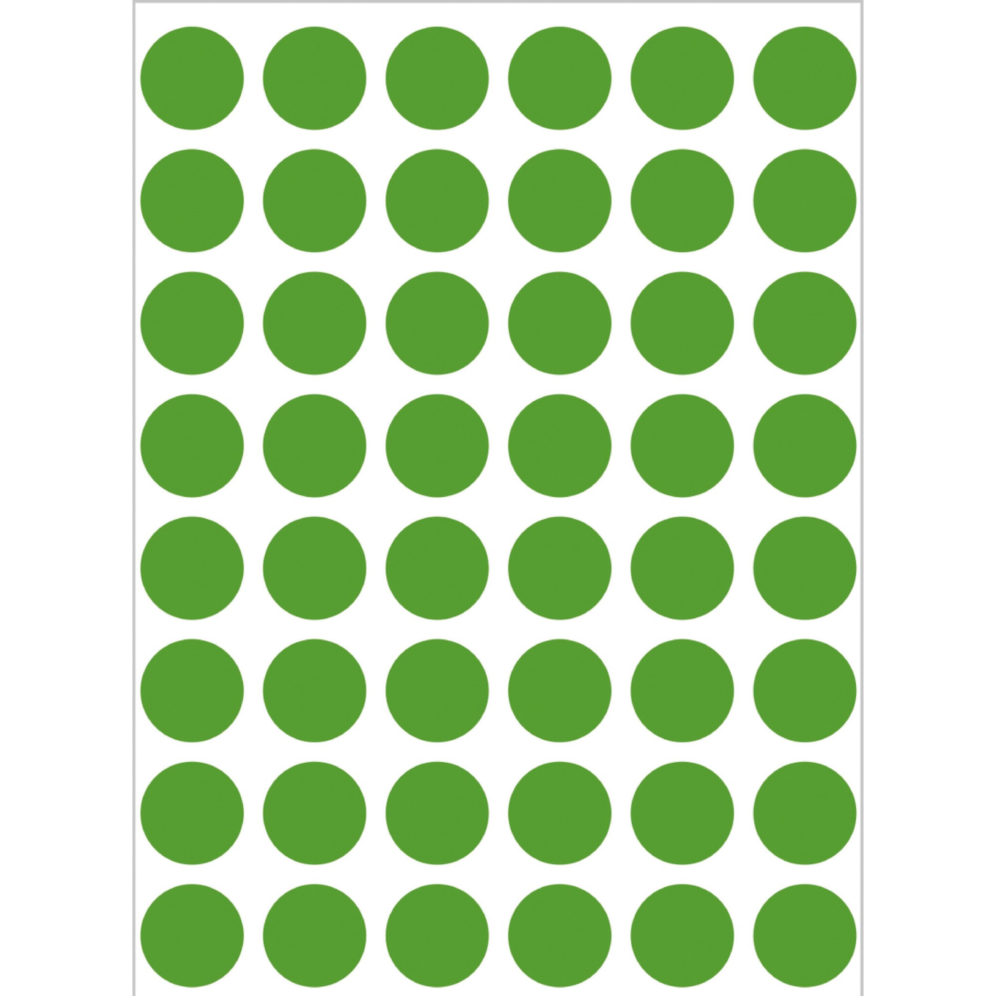 Set etichete, buline, verde, ø 13, 240 buc, H1855