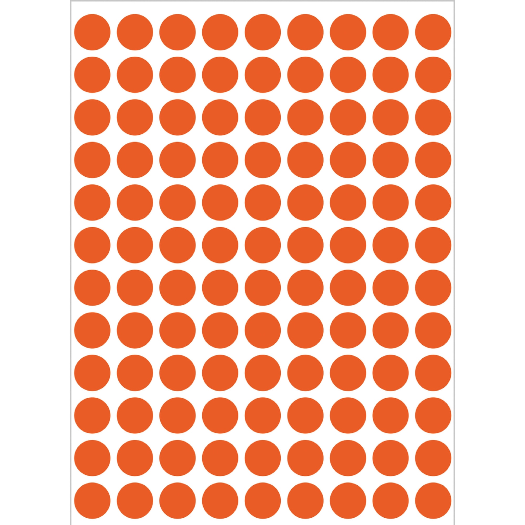 Set etichete, buline, rosu, ø 8, 540 buc, H1842