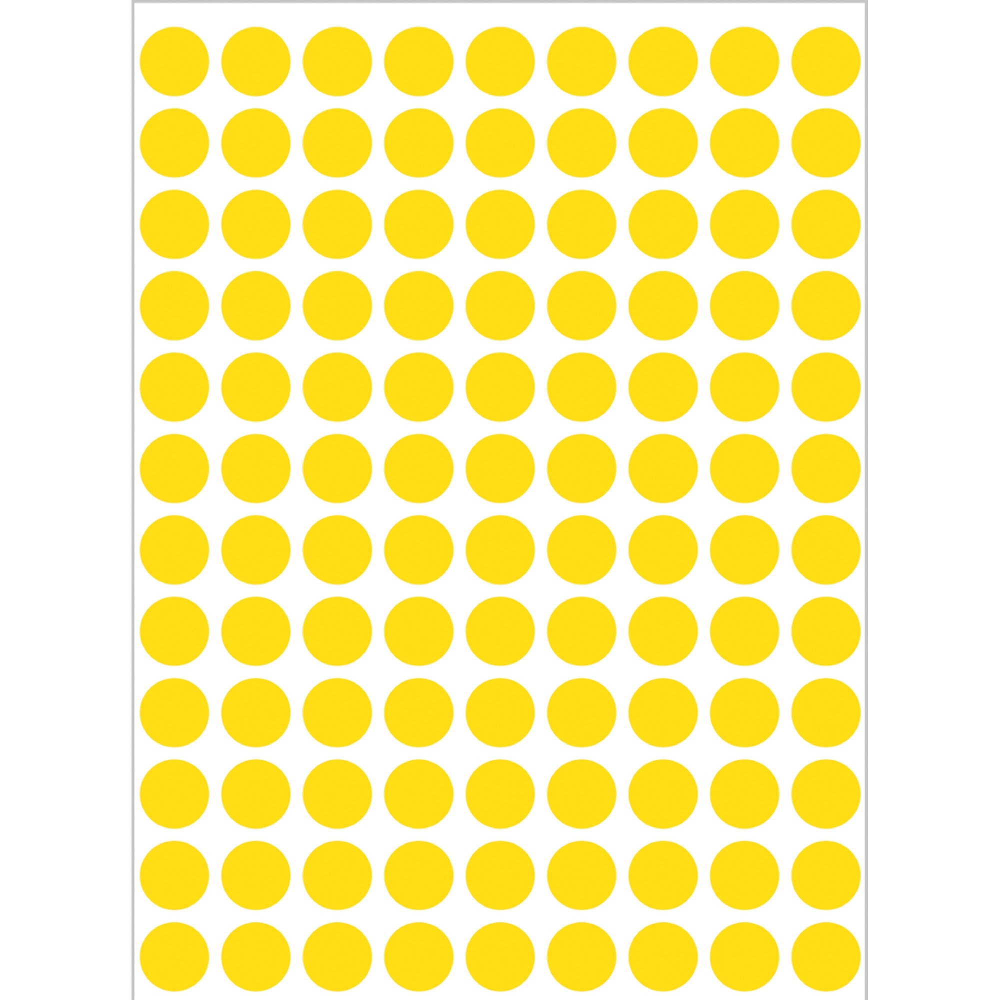 Set etichete, buline, galben, ø 8, 540 buc, H1841