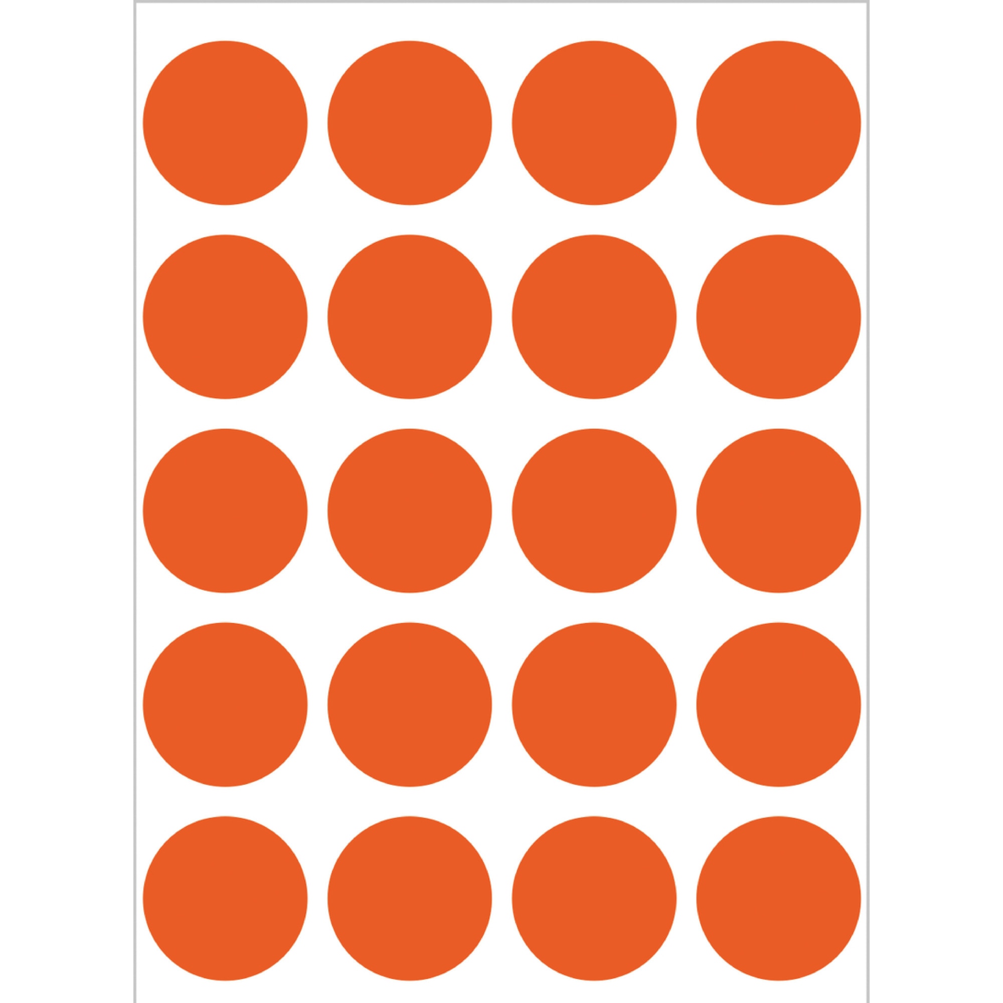 Set etichete, buline, rosu, ø 19, 100 buc, H1872