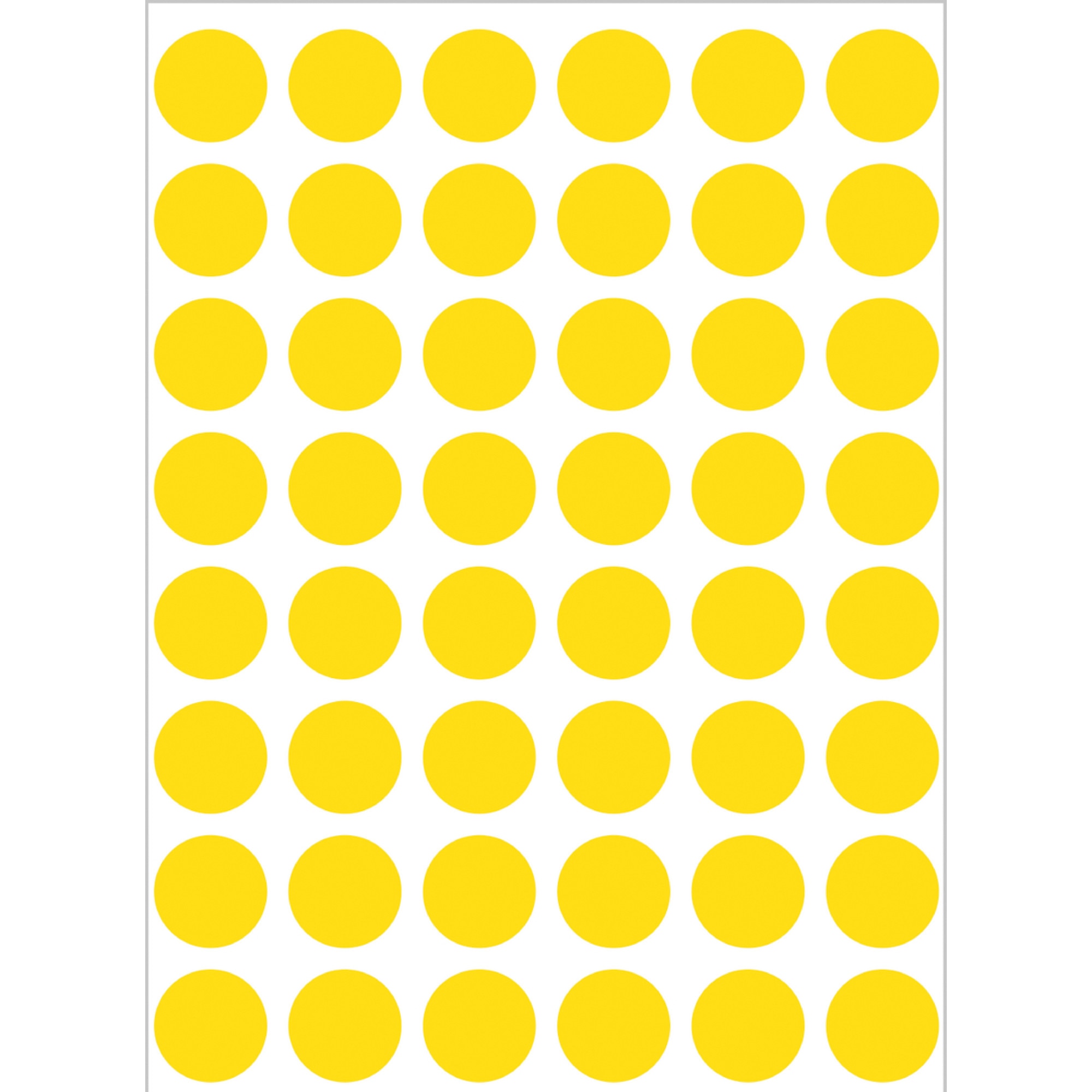 Set etichete, buline, galben, ø 13, 240 buc, H1861