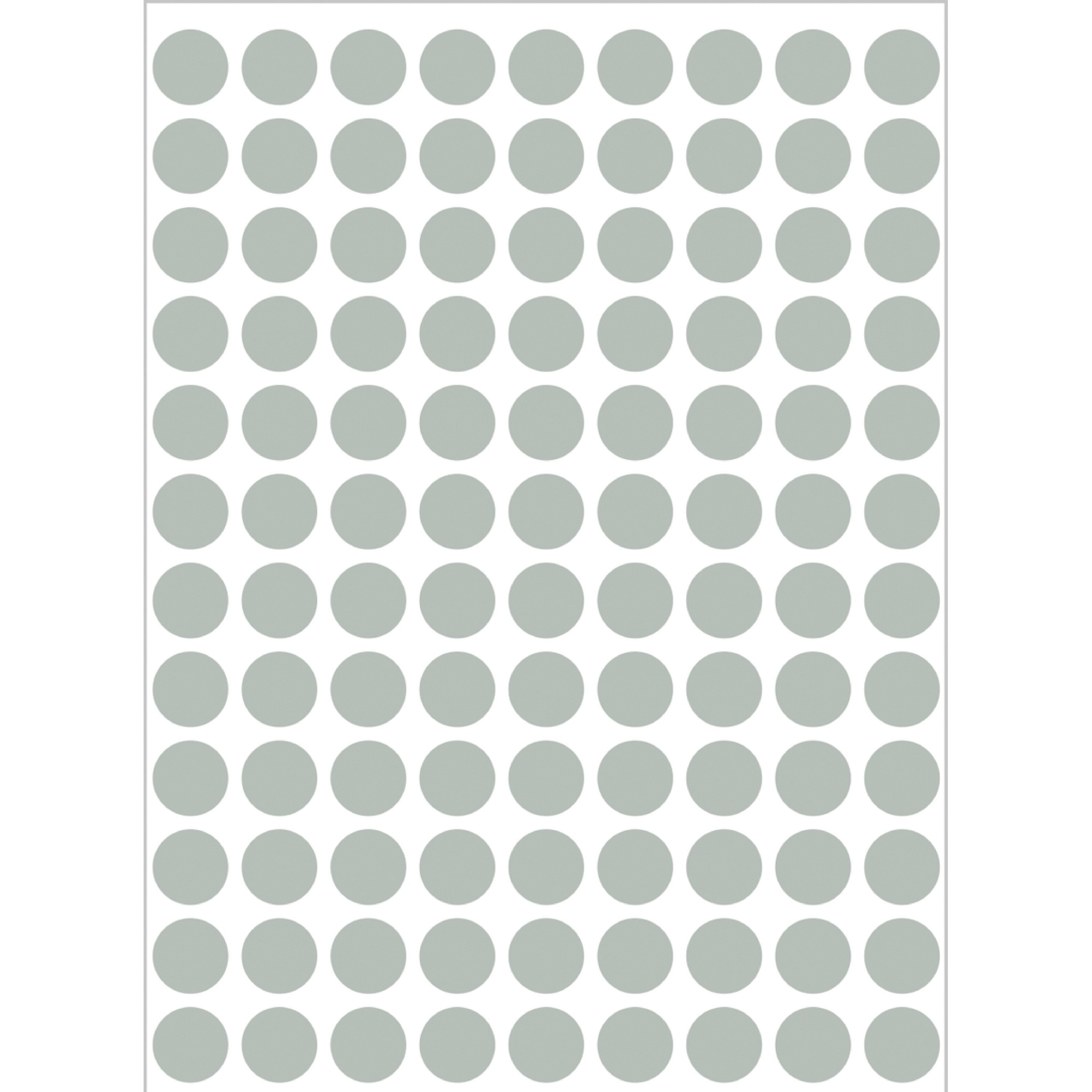 Set etichete, buline, gri, ø 8, 540 buc, H1838