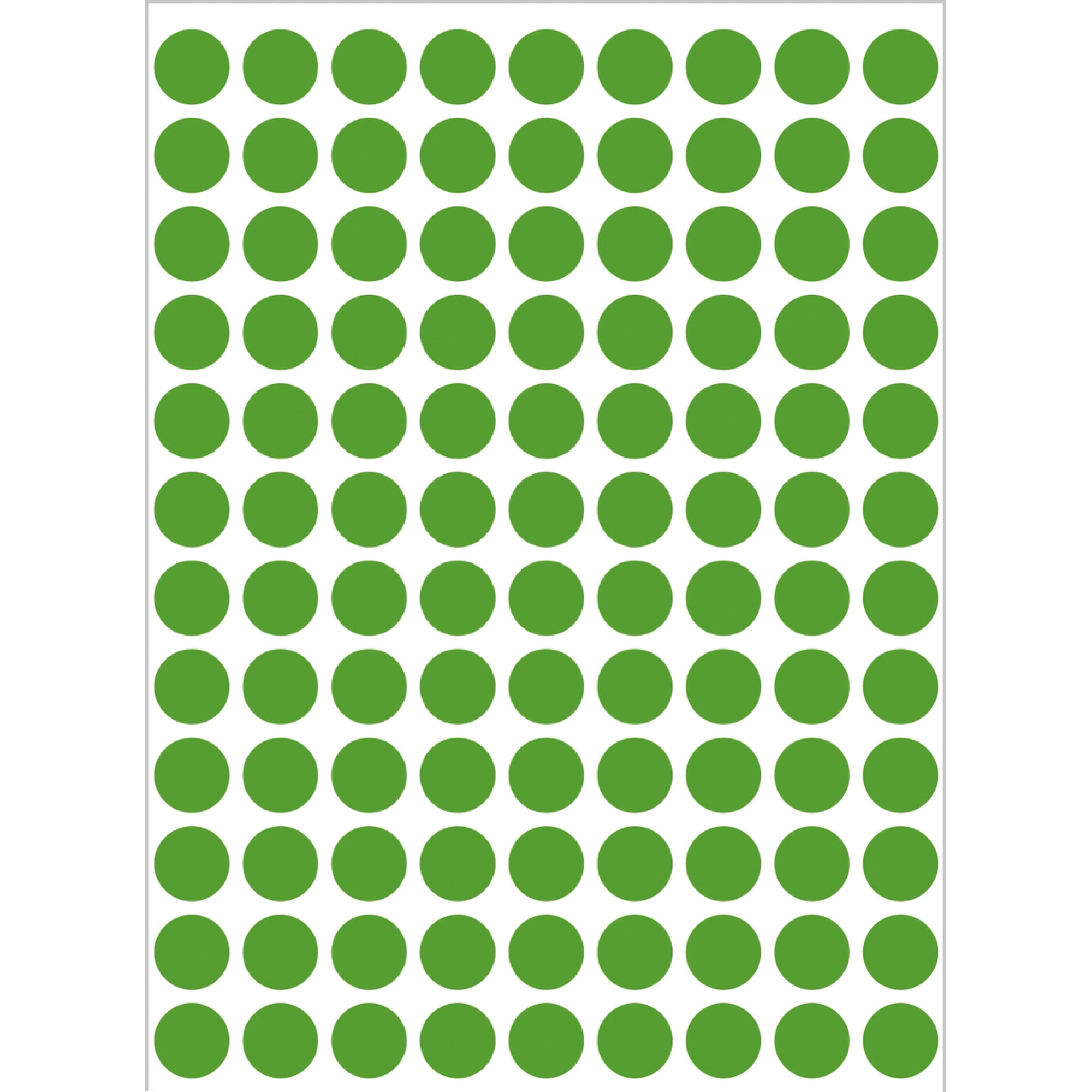 Set etichete, buline, verde inchis, ø 8, 540 buc, H1835