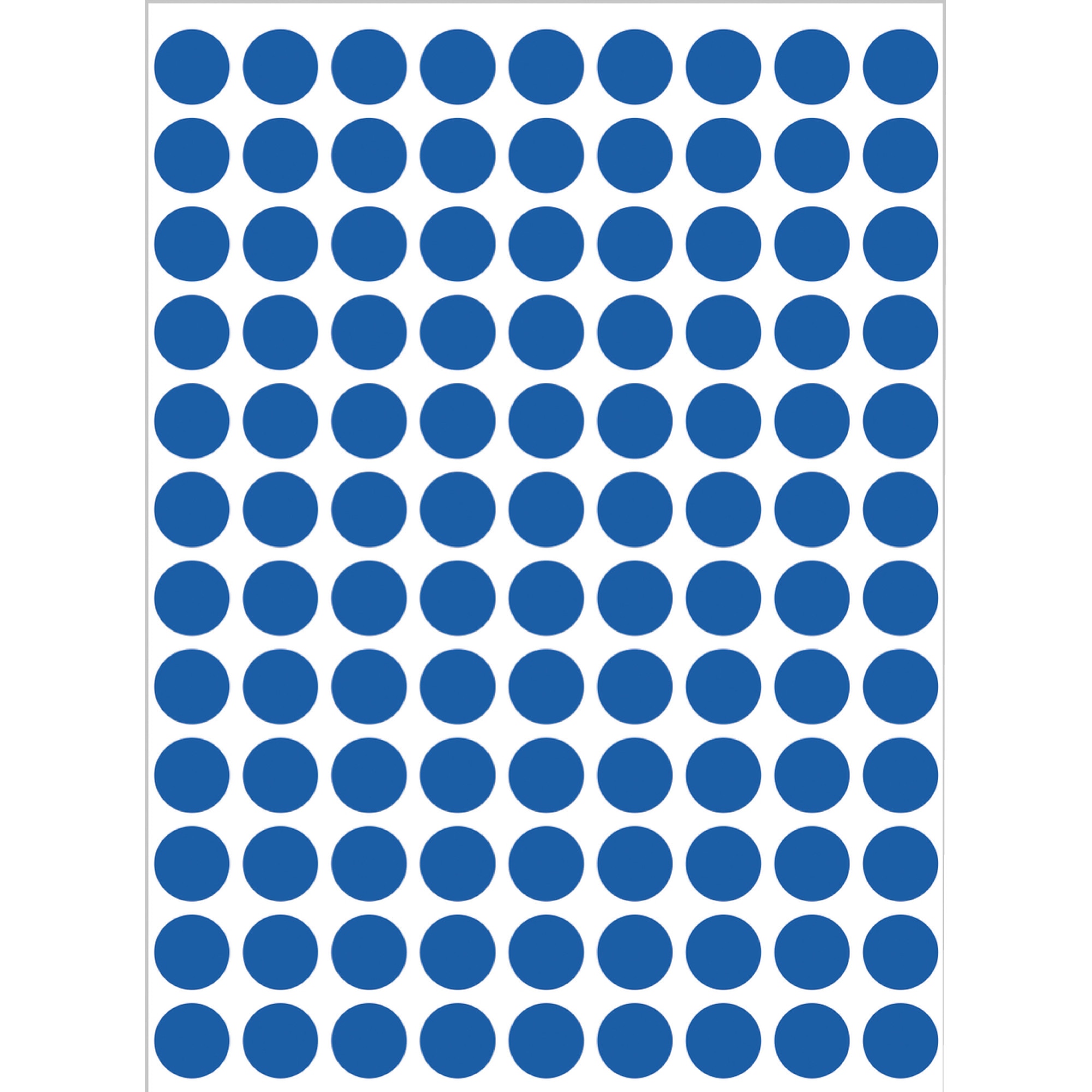 Set etichete, buline, albastru inchis, ø 8, 540 buc, H1833