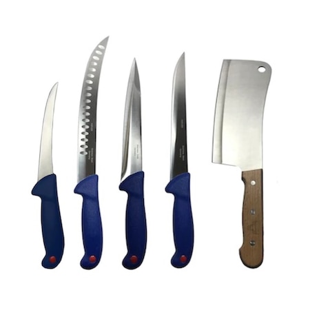 Комплект от 5 броя Професионални касапски ножове от неръждаема стомана