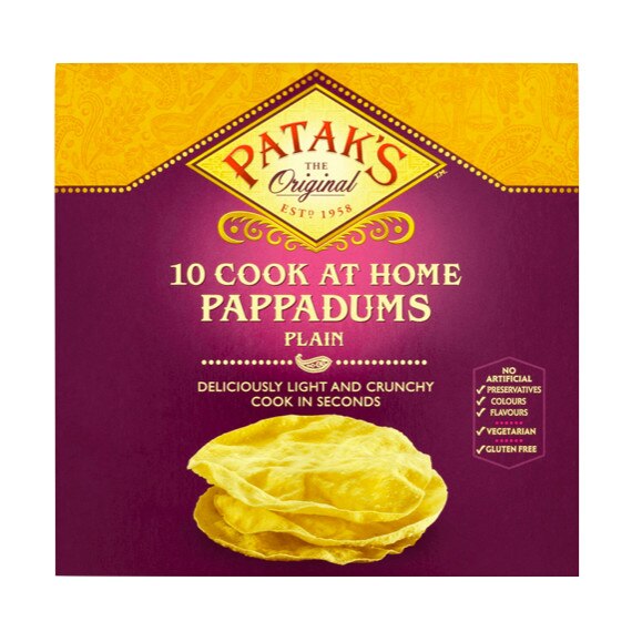 Lipie indiana Pappadums Patak's, 100g
