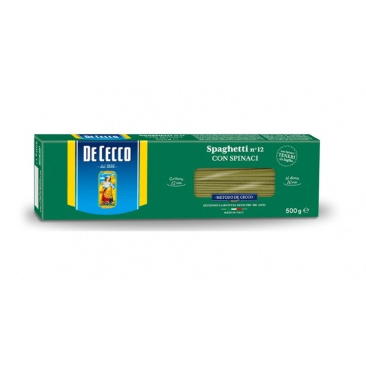 Paste Spaghetti cu Spanac De Cecco 500g