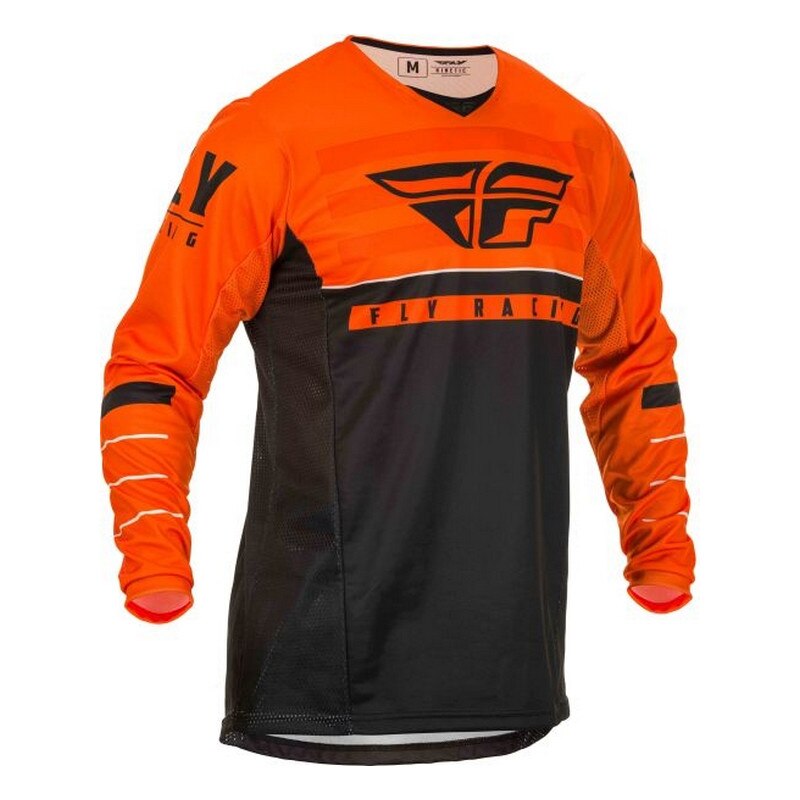 Tricou cross/enduro Fly Racing Kinetic K120, negru/portocaliu/alb, marime 2XL