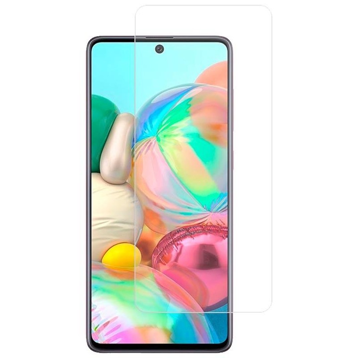 Biztonságos üvegfólia kompatibilis a SAMSUNG Galaxy M51 edzett üveggel, anti-shock, fordítva