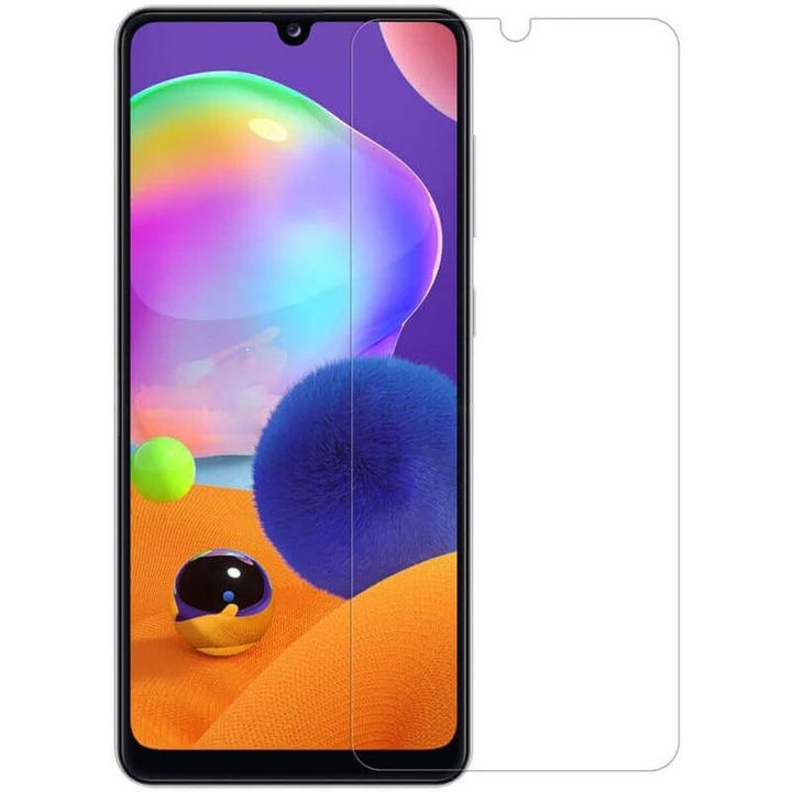 Biztonságos üvegfólia kompatibilis a SAMSUNG Galaxy A31 edzett üveggel, anti-shock, fordítva