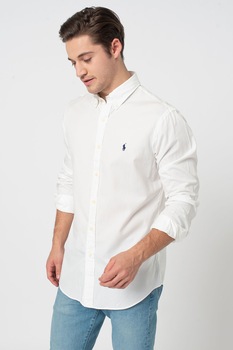 Polo Ralph Lauren, Camasa cu guler fixat cu nasturi, Alb Polo Ralph Lauren, Camasa cu guler fixat cu nasturi, Alb