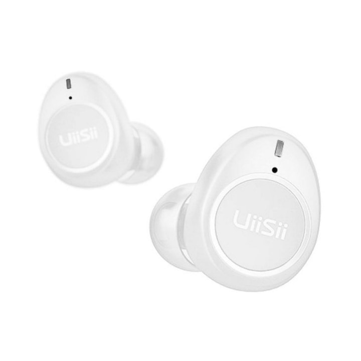 Vezeték nélküli fejhallgató mikrofonnal TWS UiiSii IA PremiumSound, fehér