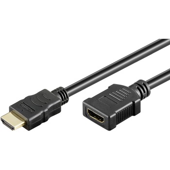 Cablu HDMI tata - HDMI mama HighSpeed Ethernet contacte aurite 2m Cablu HDMI tata - HDMI mama HighSpeed Ethernet contacte aurite 2m