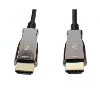 Cablu HDMI2.0 cu fibra optica AOC HDMI tata - HDMI tata aurit 25m Cablu HDMI2.0 cu fibra optica AOC HDMI tata - HDMI tata aurit 25m